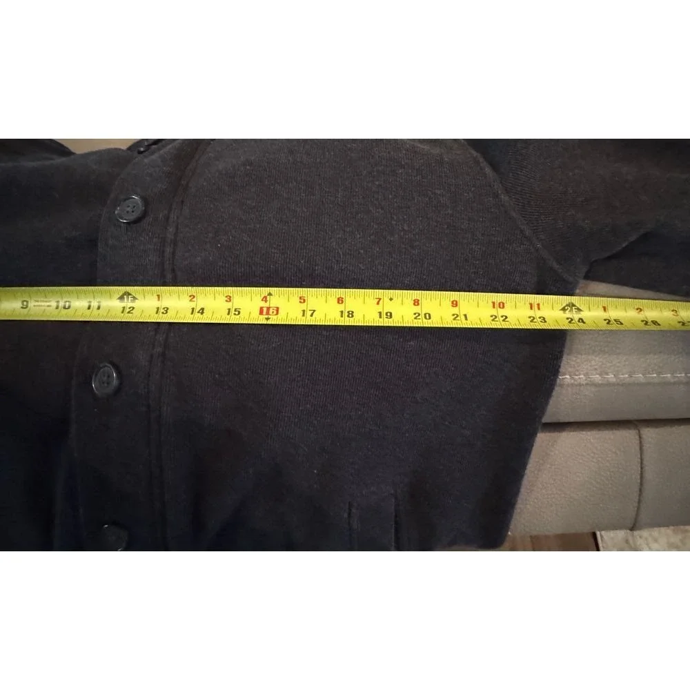 Banana Republic Cardigan Mens Extra Large Gray Mock‎ Zip Sweater Grandpacore